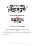 RPG Item: Volo's Guide to Monsters: An Official Reference for D&D Adventurers League