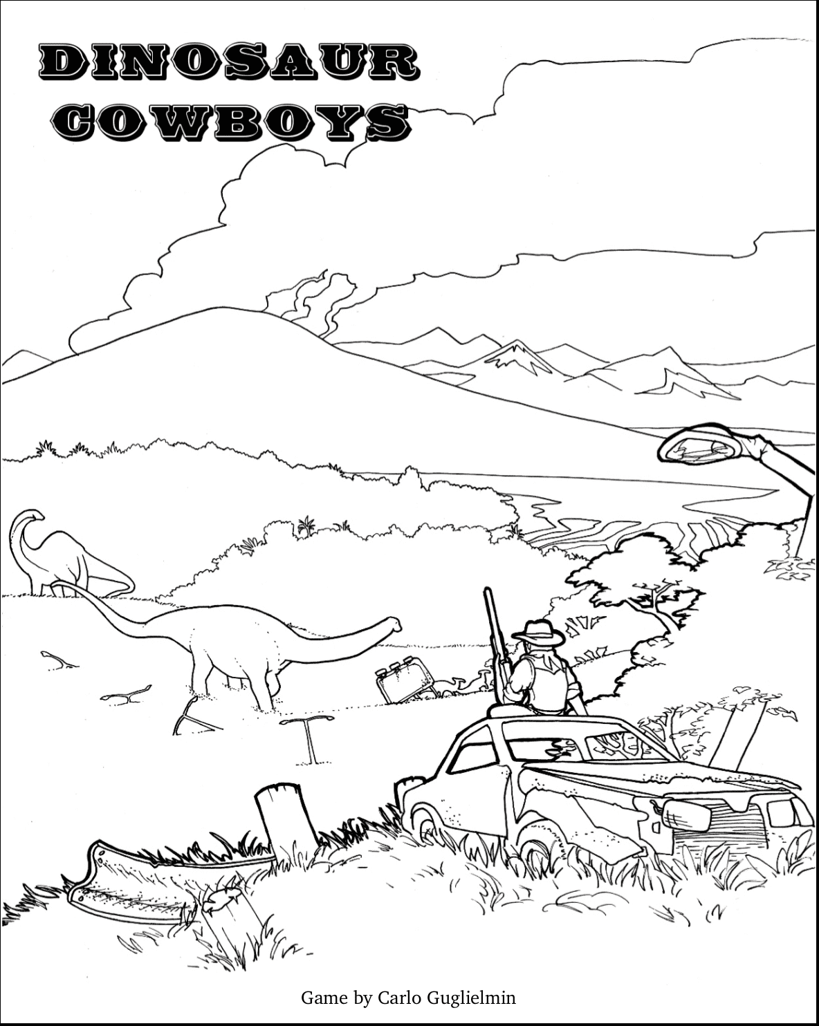 Dinosaur Cowboys box art