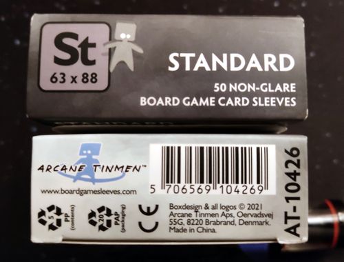 5 Packs Arcane Tinmen Non-Glare Board Game Sleeves 50 ct Medium Size Card  Sleeves Value Bundle! 