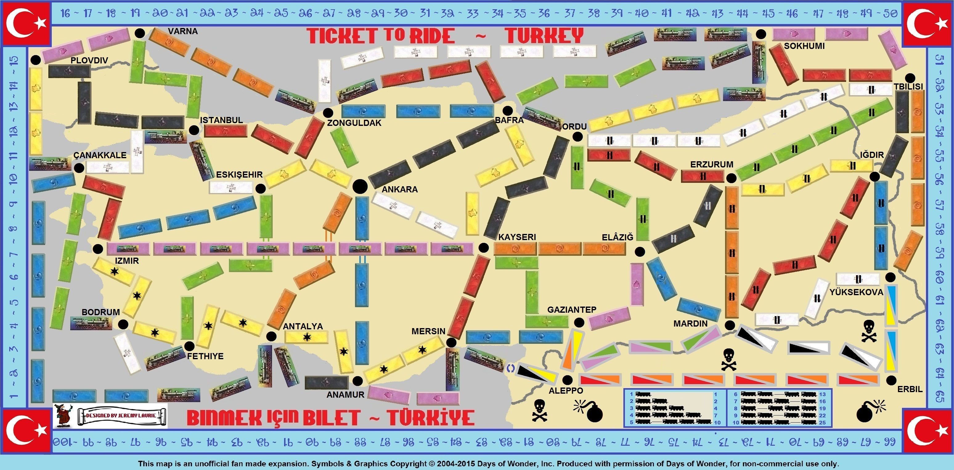 Turkey (fan expansion for Ticket to Ride)