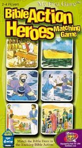 Bible Action Heroes Matching Game box art