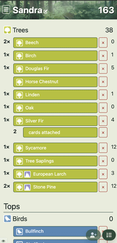 Forest Shuffle Score Sheet | Forest Shuffle