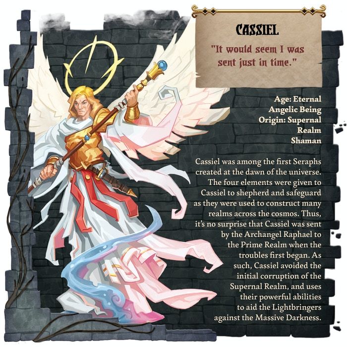 Archange Raphael + Cartes Français Pour Massive Darkness 2 - Miniature D'occasion