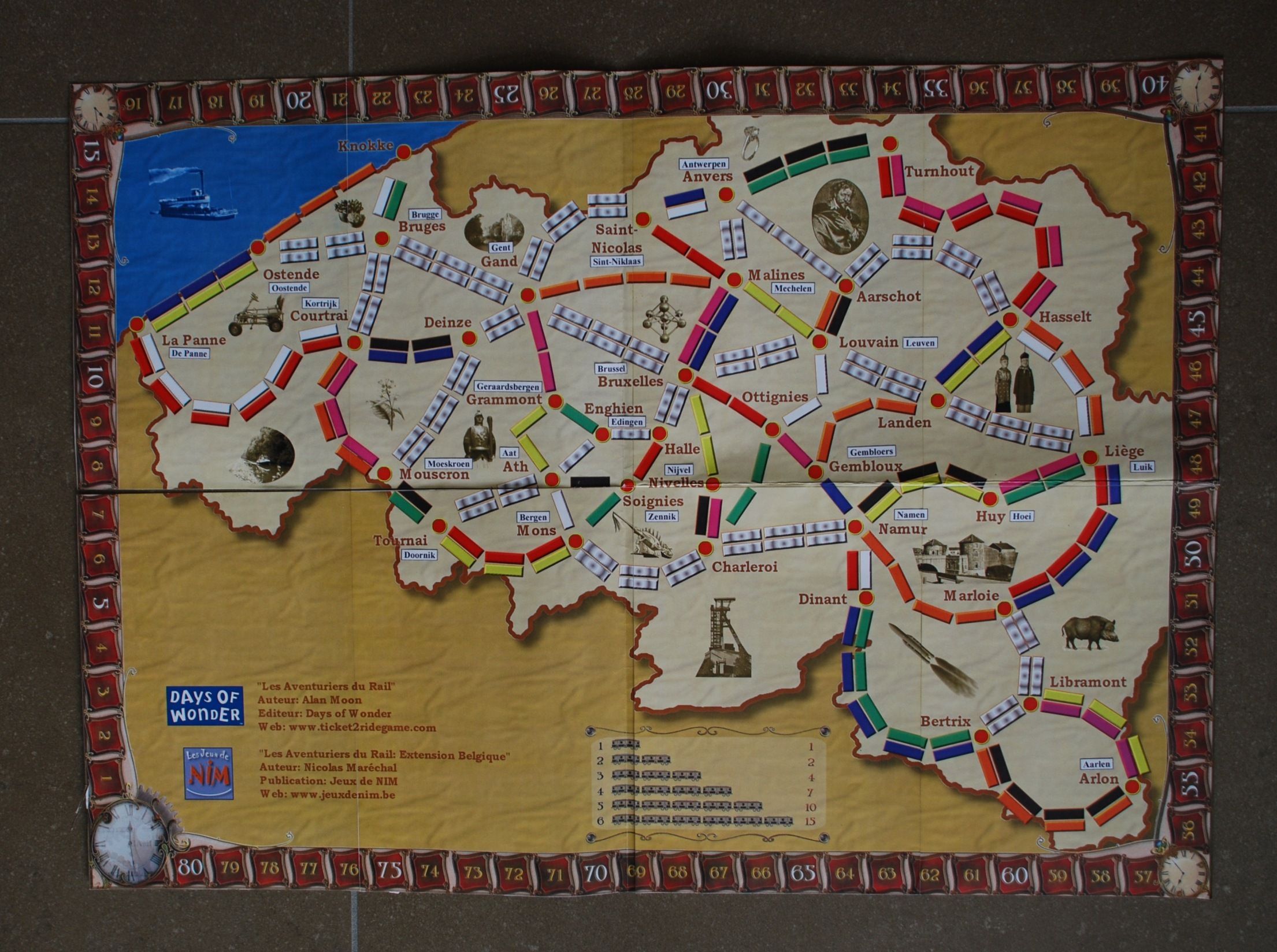 Les Aventuriers du Rail: en Belgique (fan expansion to Ticket to Ride)