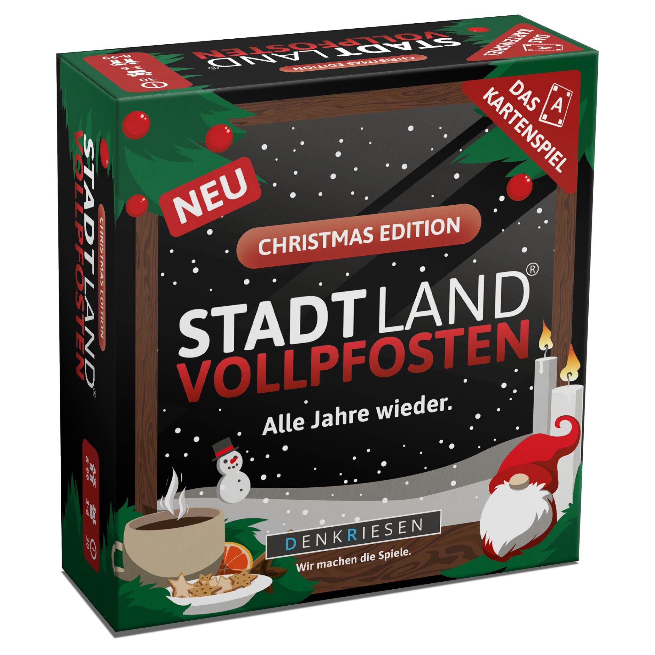 Stadt Land Vollpfosten: Das Kartenspiel – Christmas Edition
