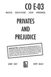 RPG Item: MASHED Roleplaying Event Workbook: Privates and Prejudice