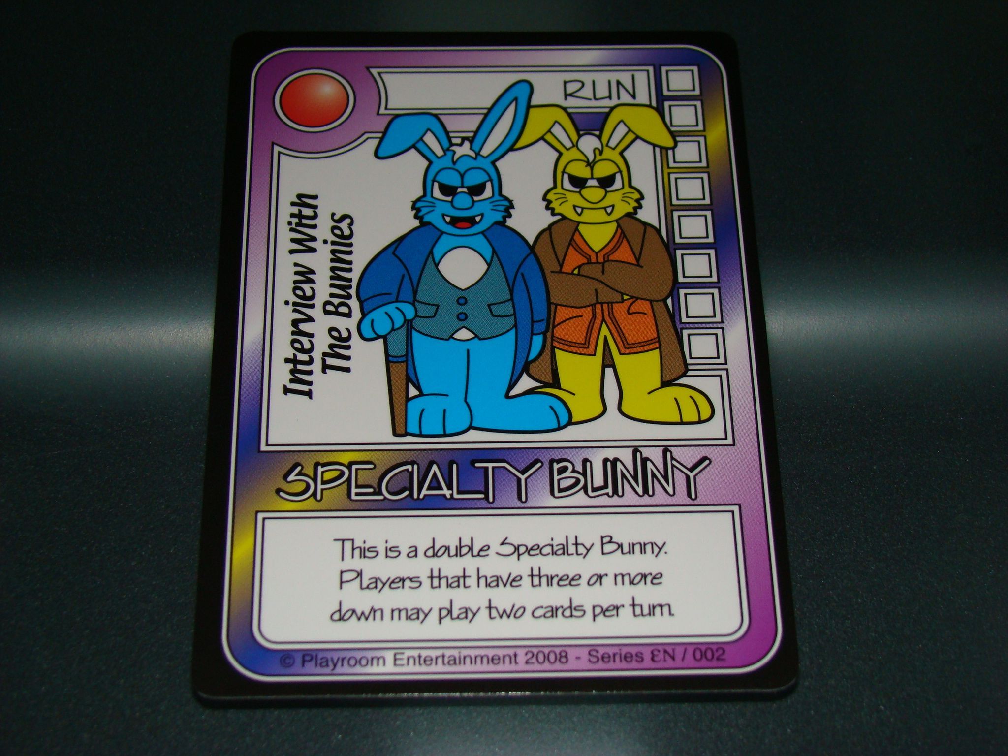 Killer Bunnies and the Quest for the Magic Carrot: Interview With The Bunnies Promo Card cover