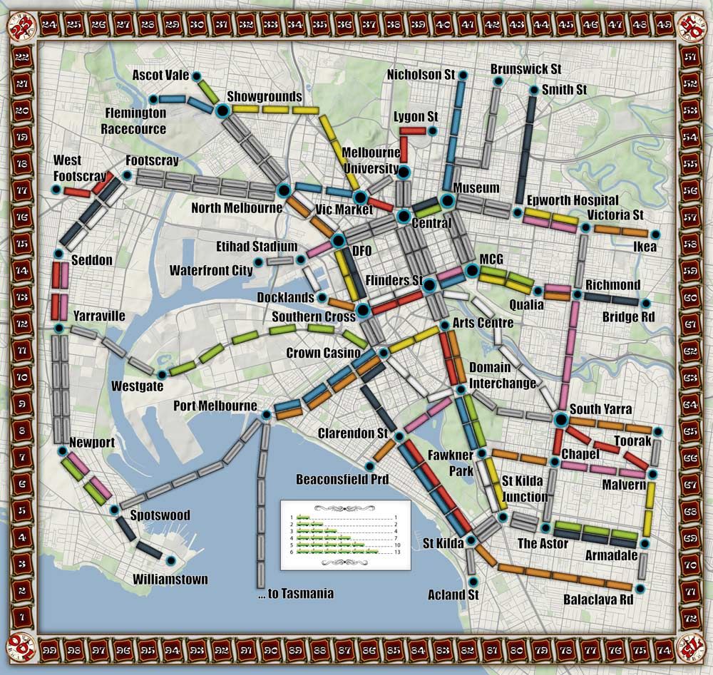Melbourne (fan expansion for Ticket to Ride)