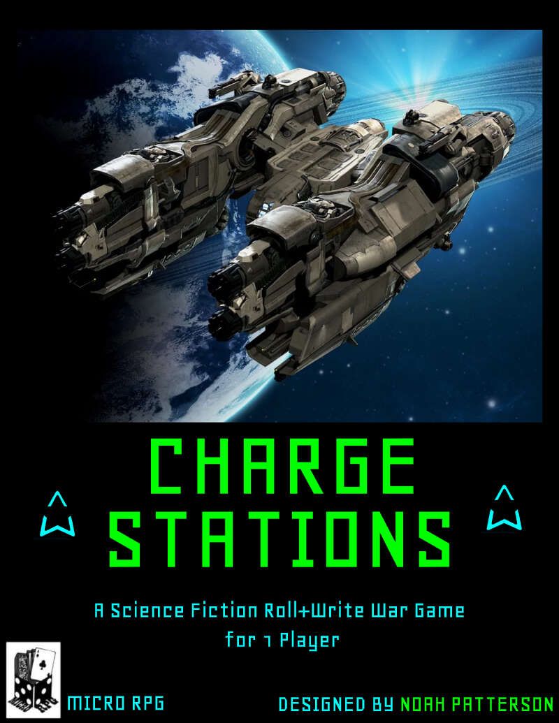 Charge Stations: A Science Fiction Roll + Write War Game for 1 Player