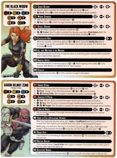 Marvel: Crisis Protocol – Black Widow & Baron Helmut Zemo Foil Cards