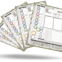 HEXplore It: The Valley of the Dead King – Klik's Madness Hero Sheet Pack