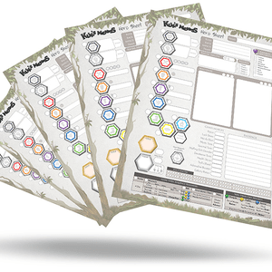 HEXplore It: The Valley of the Dead King – Klik's Madness Hero Sheet Pack