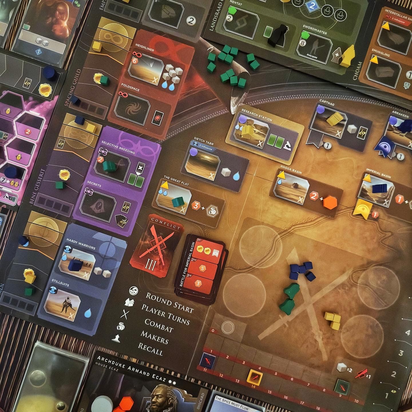 Organizing Dune: Imperium: Deluxe Upgrade Pack Fully Sleeved Base Game  SideGame LLC