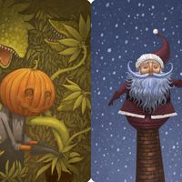 Dixit: "Pumpkinhead" and "Santa" Promo Cards