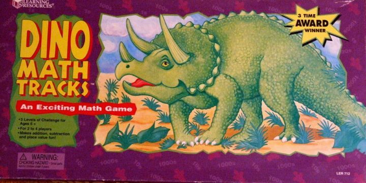 Learning Resources Dino Math Tracks Game - Ages 6+ Addition and Subtraction  Dinosaur Game, Kindergarten Math Games, Board Games for Kids