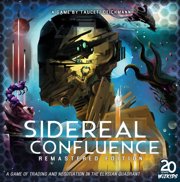 Sidereal Confluence: Trading and Negotiation in the Elysian Quadrant, WizKids, 2020 — front cover, remastered edition (image provided by the publisher)