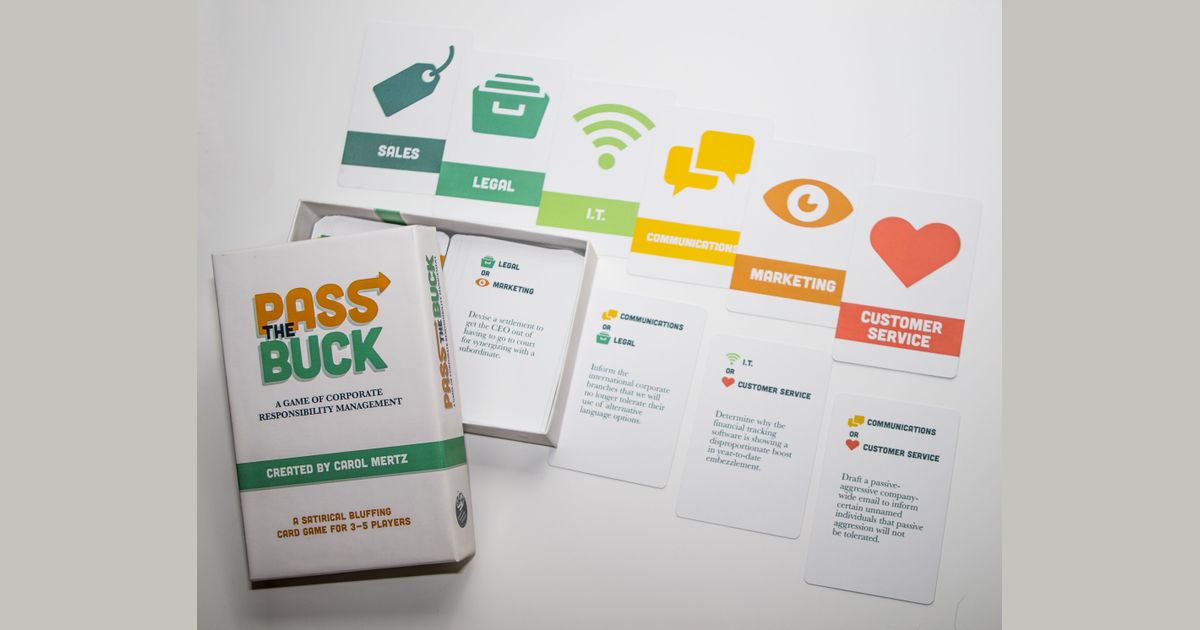 Pass The Buck A Game Of Corporate Responsibility Management Board Game Boardgamegeek
