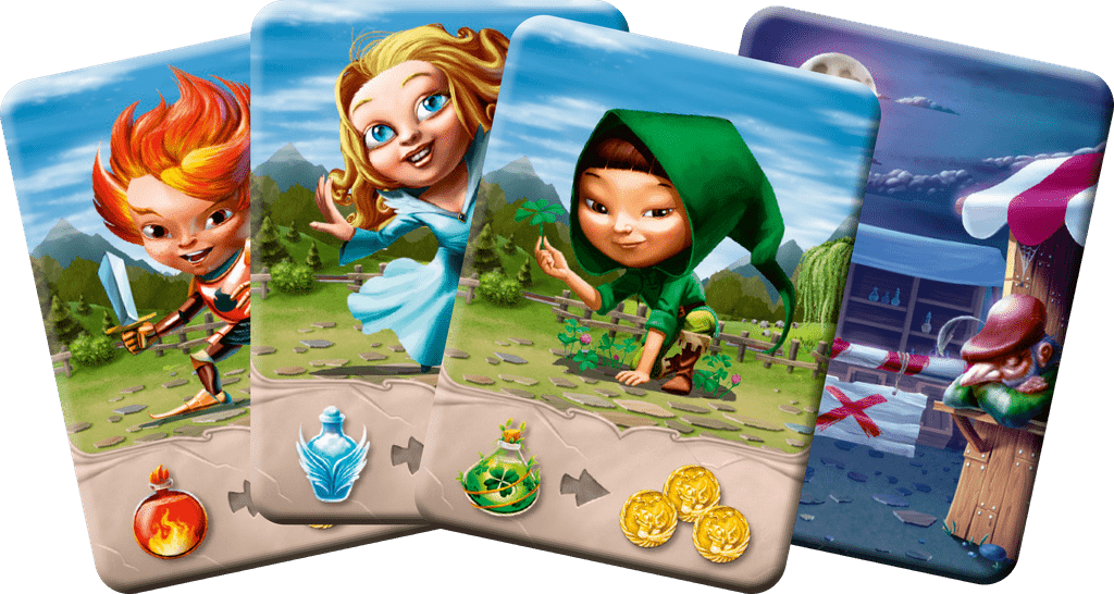 Adventurer tiles from Little Alchemists.