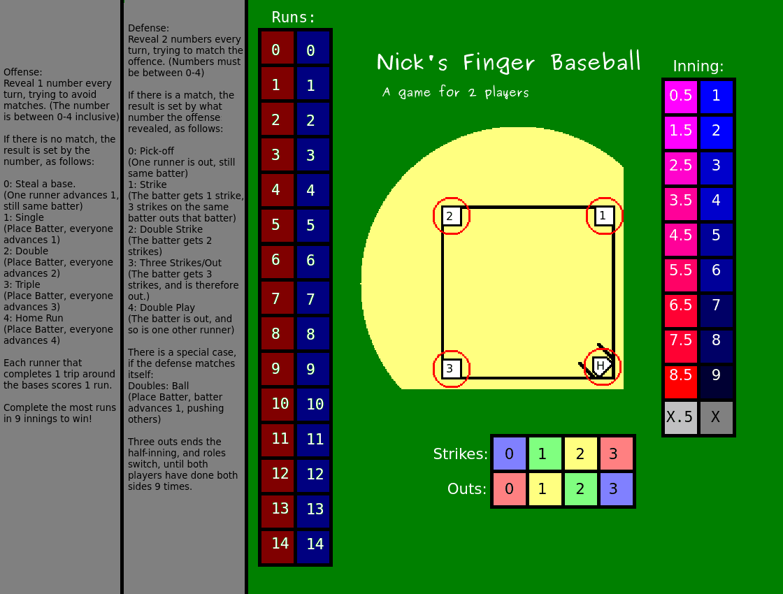 Nick's Finger Baseball