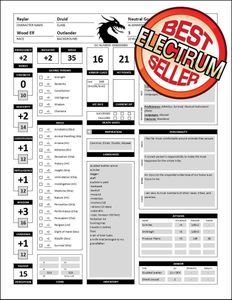 5e Excel Character Sheet | RPG Item | RPGGeek