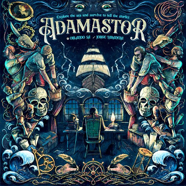 Adamastor gioco da tavolo solitario nautico per 1 giocatore - copertina ufficiale Ludonova