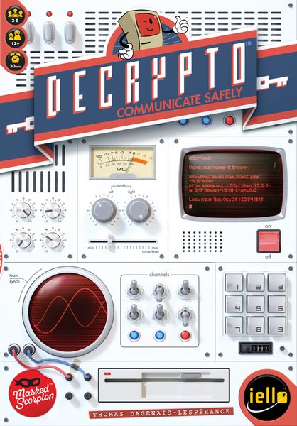 Decrypto, Scorpion Masque/IELLO, 2018 — front cover (image provided by the publisher)
