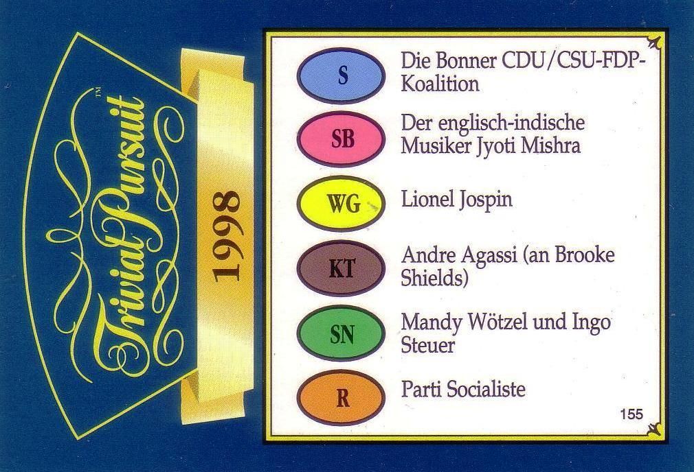 Trivial Pursuit: 1998 Edition box art