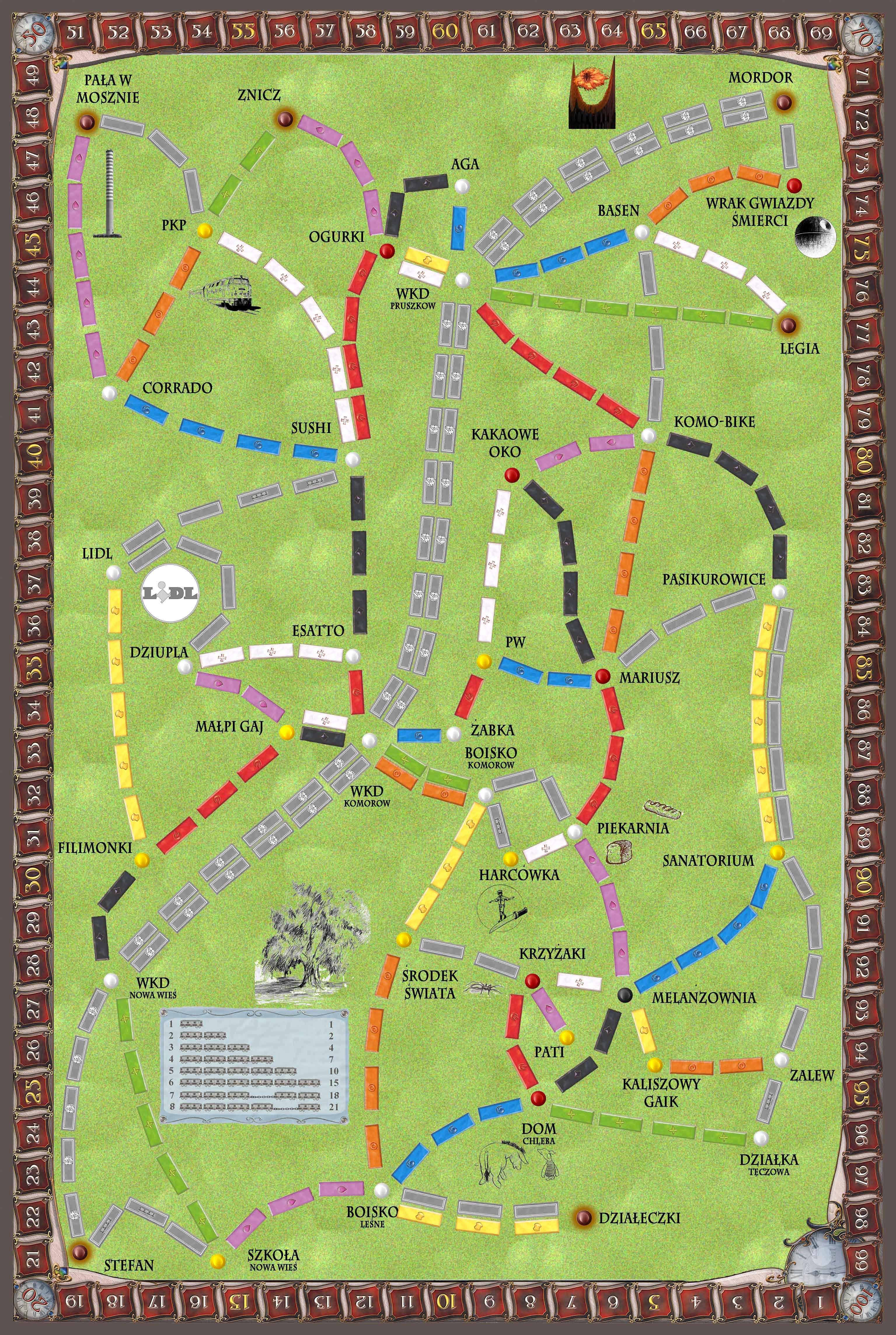Komorów (fan expansion for Ticket to Ride)
