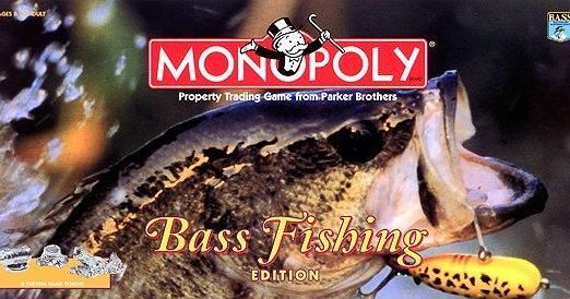 Bass Fishing Monopoly Game, Brand New & Sealed, 21W x 1D x 10H