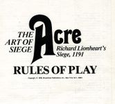 Acre: Richard Lionheart's Siege, 1191