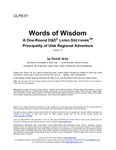 RPG Item: ULP8-01: Words of Wisdom