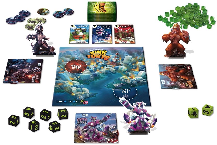 King of Tokyo, IELLO, 2016 — sample three-player game (image provided by the publisher)