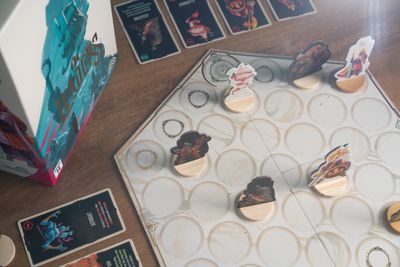 Leaders setup di gioco con carte e tessere