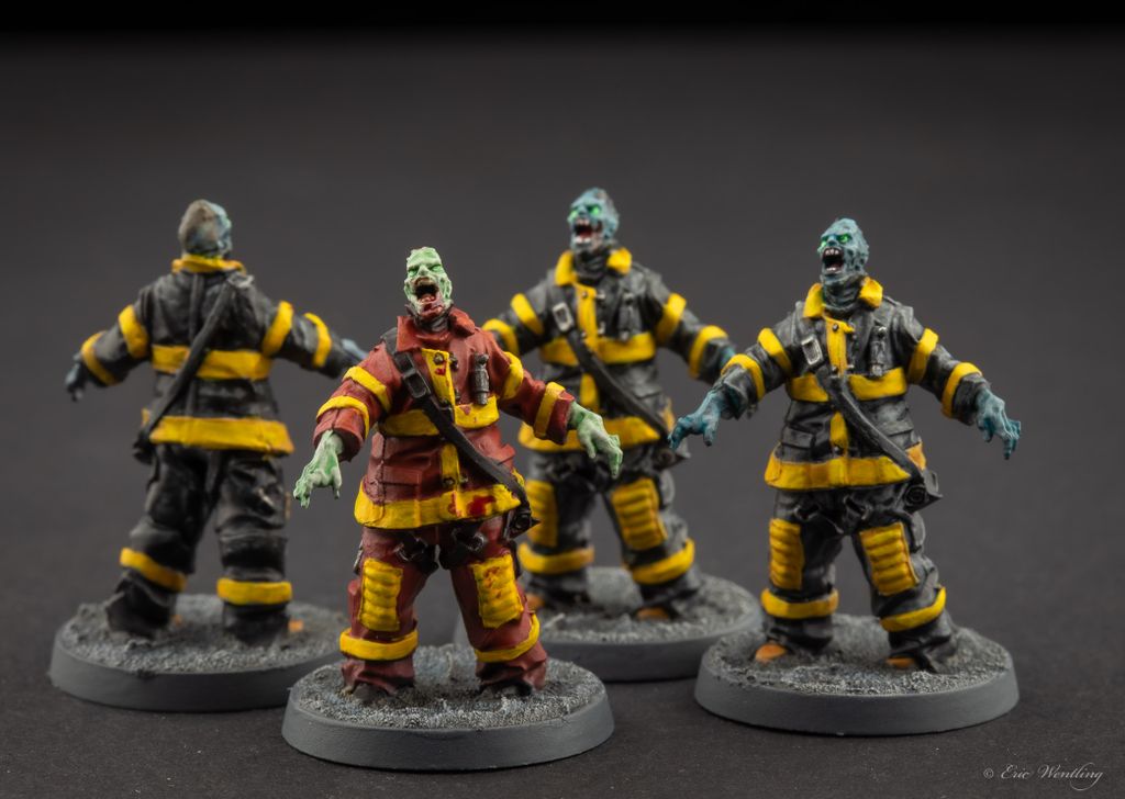 Zombicide An Endless Plague of Gray Plastic Firefighter Walkers