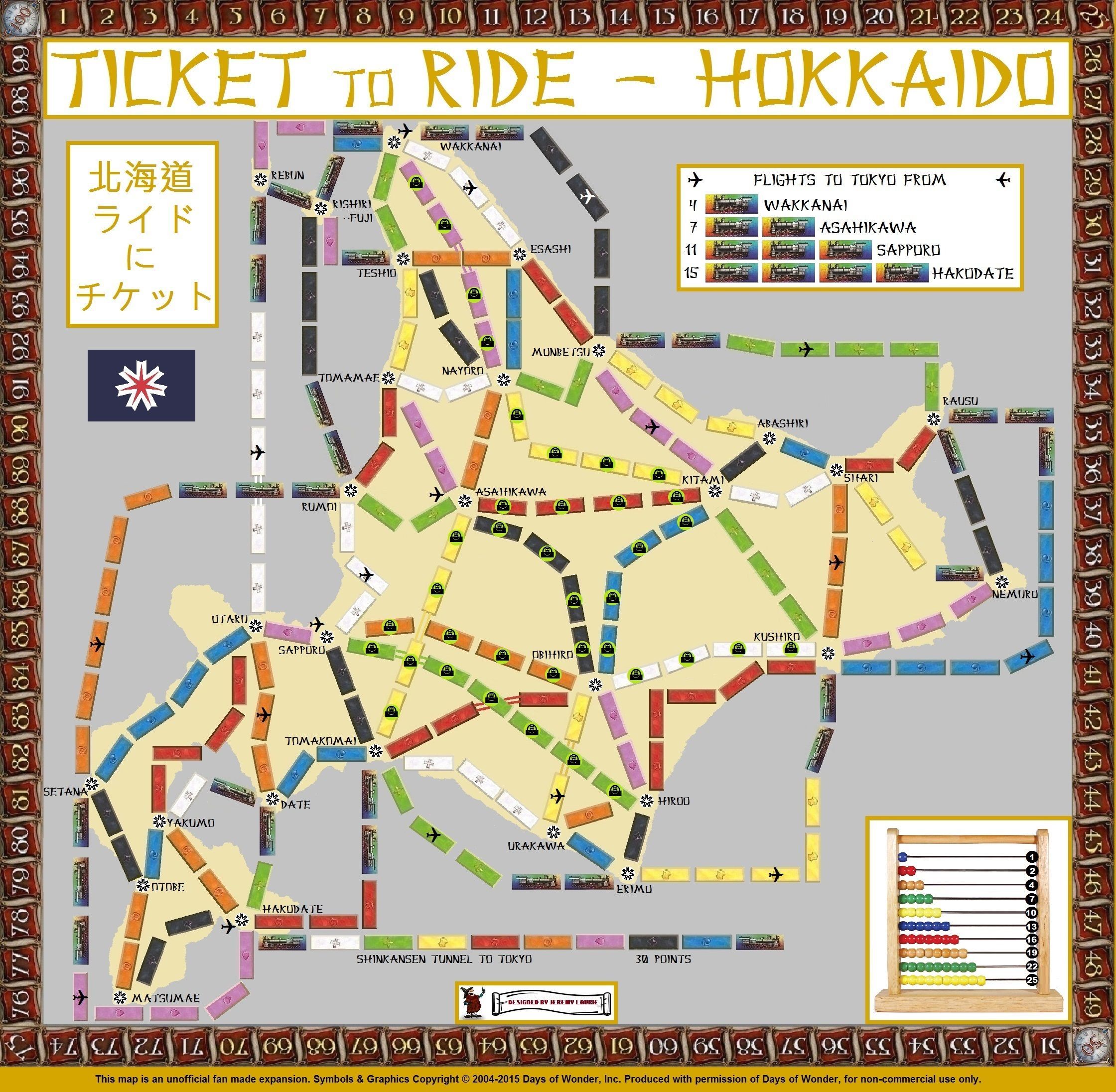 Hokkaido (fan expansion for Ticket to Ride)