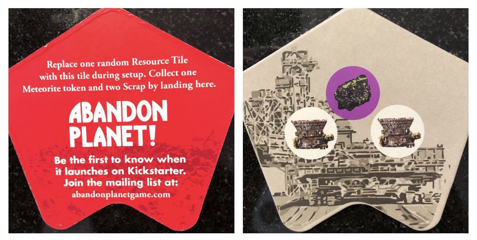 Abandon Planet: Pre-Kickstarter Promo Tile doboz