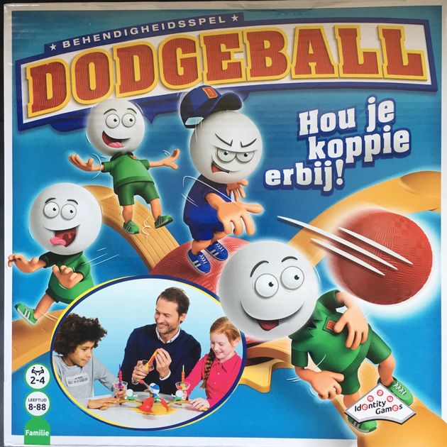 A Fast Paced Family Game of Action and Skill Ages 8 and Up Identity Games Dodge and Stack Your Dodgeballs Without Losing Your Head Dodgeball 