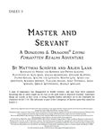 RPG Item: DALE1-3: Master and Servant