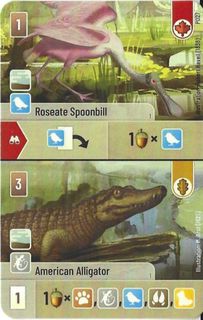 Forest Shuffle: Roseate Spoonbill / American Alligator Promo Card