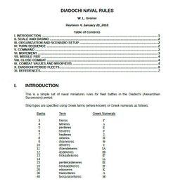 Diadochi Naval Rules
