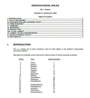 Diadochi Naval Rules