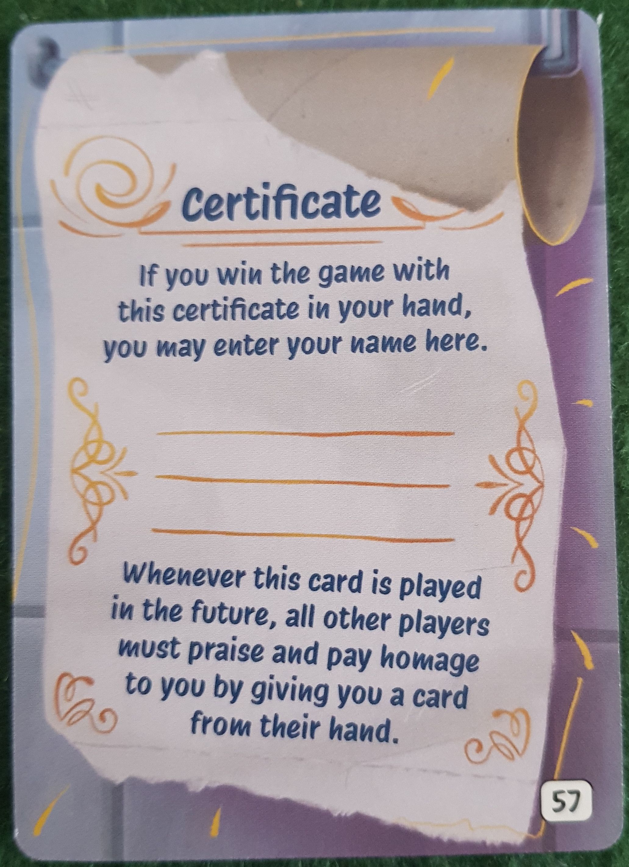 I AM DONE: Certificate Promo Card