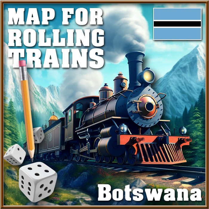 Map for Rolling Trains: Botswana