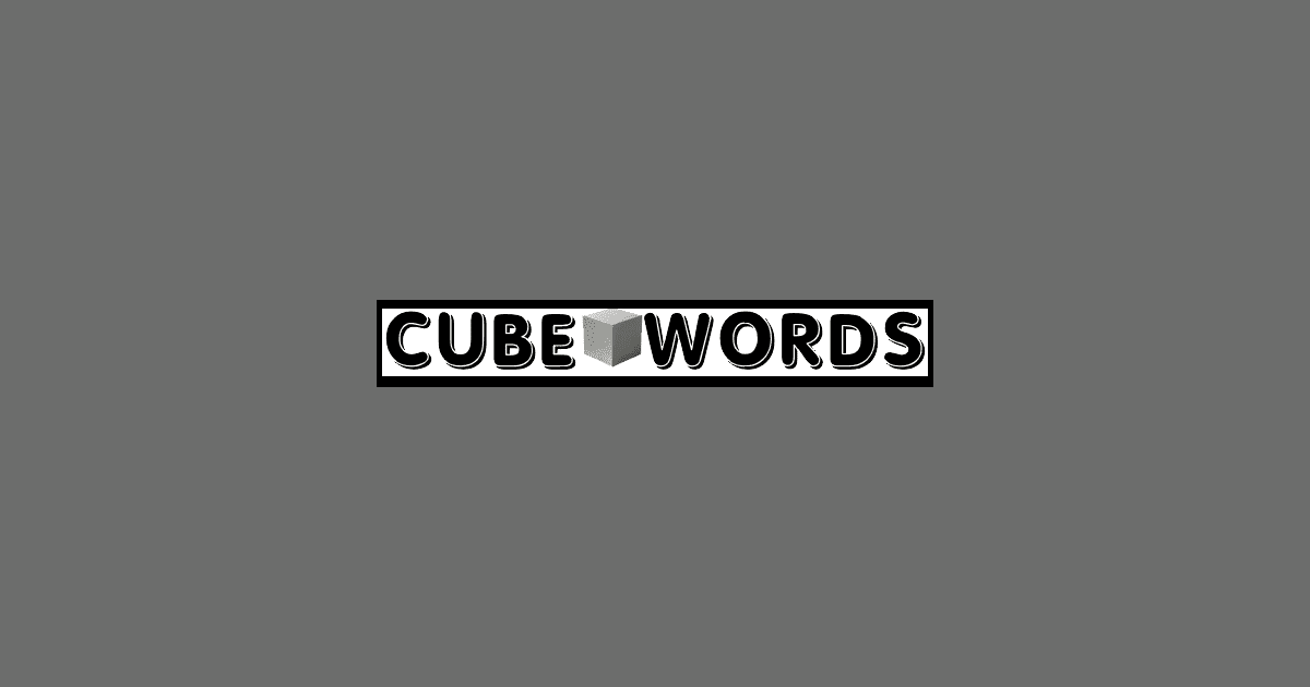 Cube Words - Cards | Cube Words