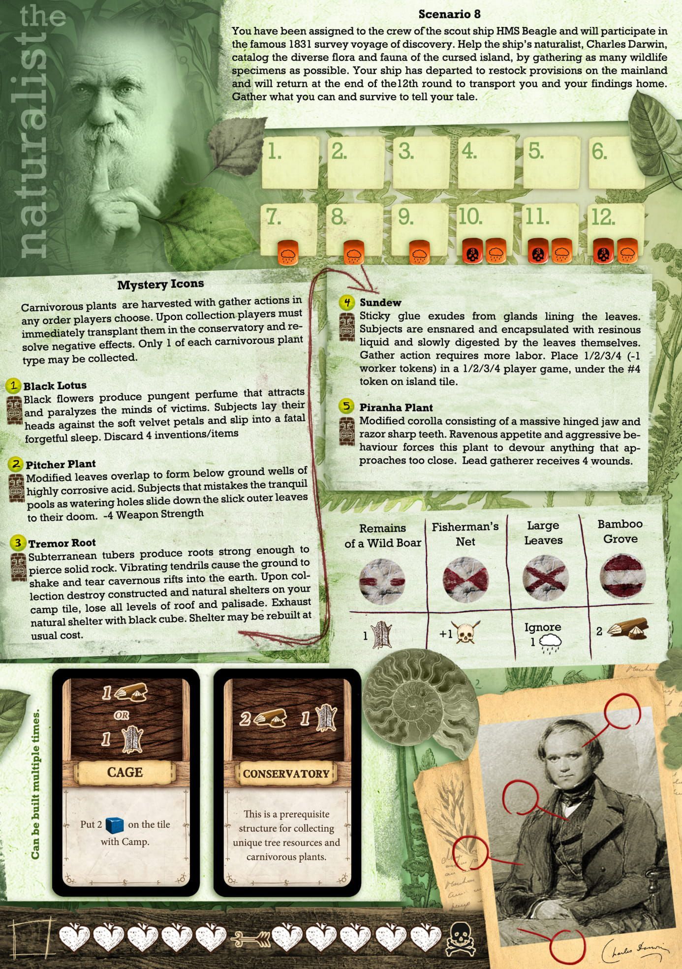 "The Naturalist" Scenario (fan expansion for Robinson Crusoe: Adventures on the Cursed Island)