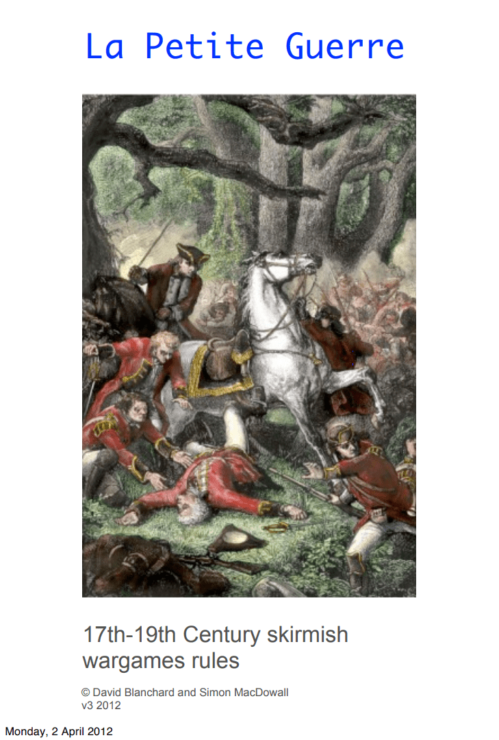 La Petite Guerre: 17th-19th Century Skirmish Wargames Rules cover art