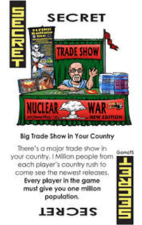 Nuclear War: Big Trade Show in Your Country Promo Card