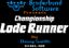 Video Game: Championship Lode Runner
