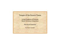 RPG Item: Temple of the Bronze Flame - Harvest of Darkness (Living Kingdoms of Kalamar Retail Adventure Adaptation)