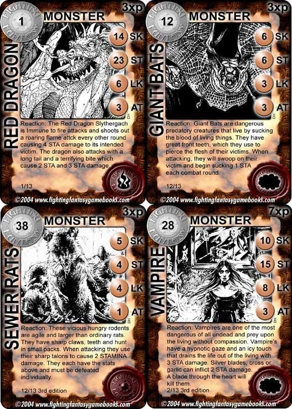 Fighting Fantasy collectible card game cover